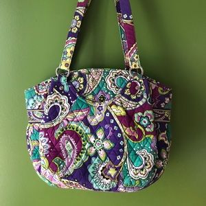 Vera Bradley Purple Turquoise Tote/Purse.
